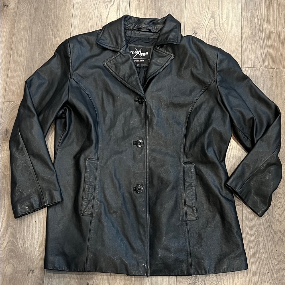 Wilson's Leather Maxima Notch Collar Lapel Jacket Soft Buttery Leather Size 1X